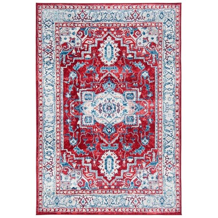 Safavieh 4 x 6 ft. Brentwood Transitional Power Loomed Rectangle Rug Red & Beige BNT851Q-4
